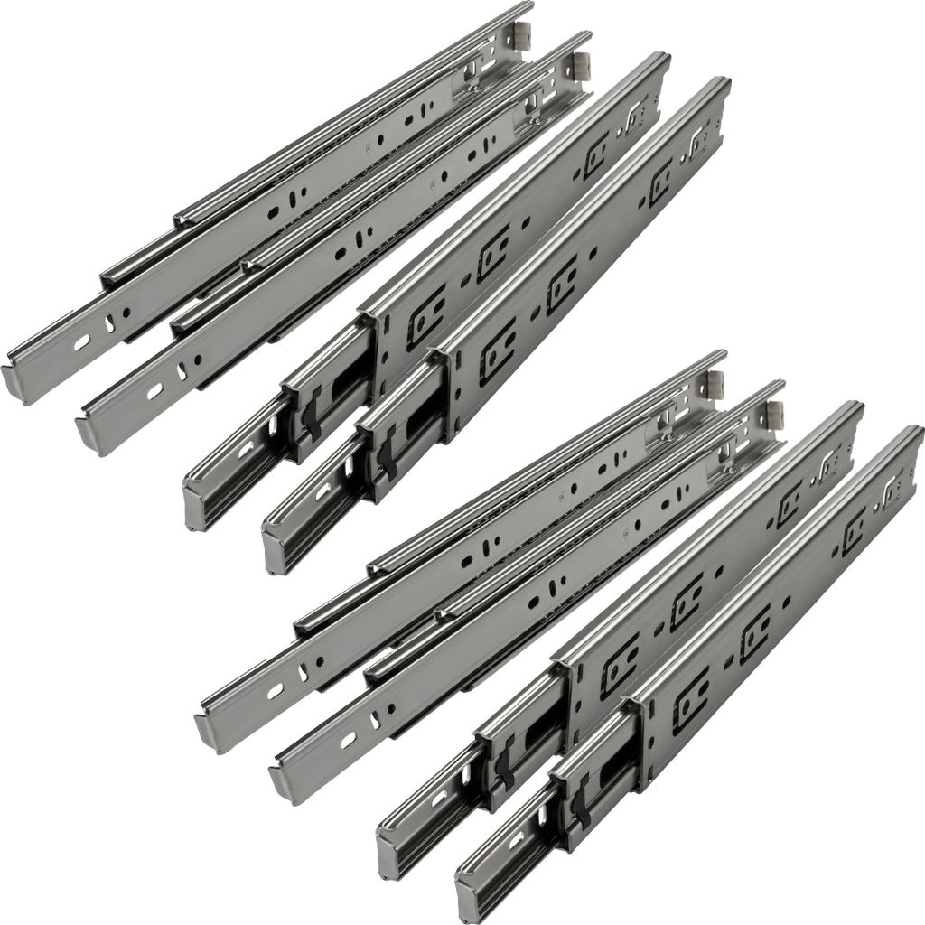 SOTECH 4 Paar (8 St.) Schubladenschienen Vollauszug Länge 350 mm Tragkraft 45 kg Höhe 45 mm