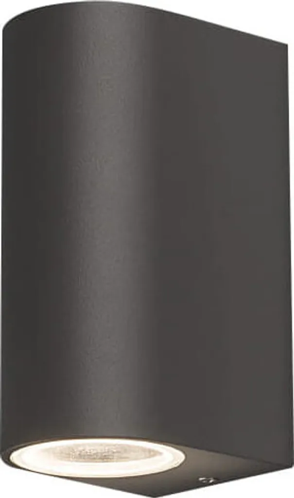 Applique murale IP54 NICO double faisceau en aluminium graphite 15x6cm