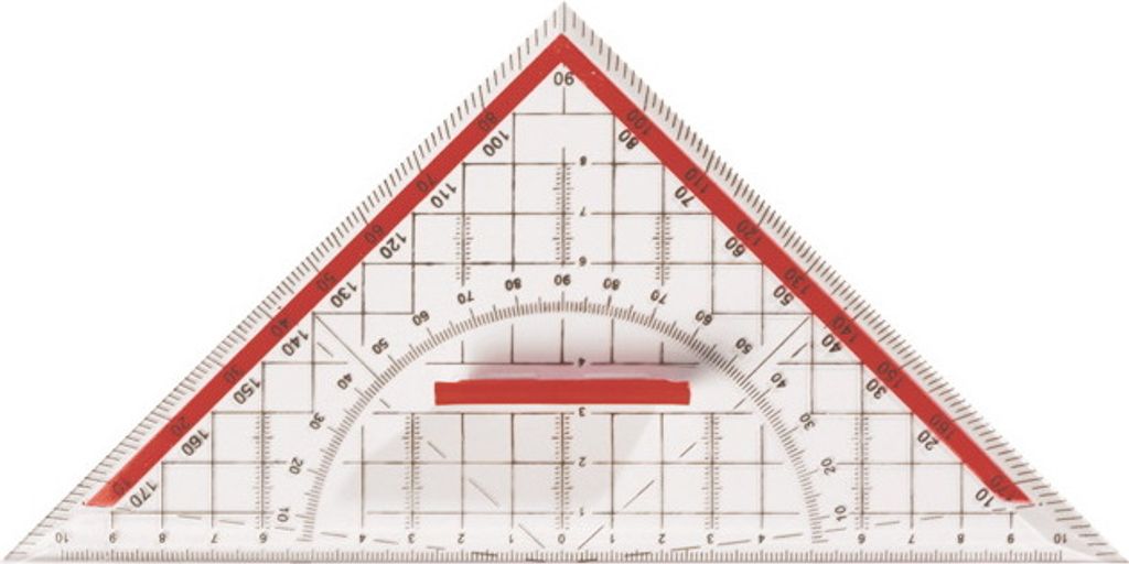 Geo-Dreieck Geometriedreieck mit Griff groß Produktbild 
