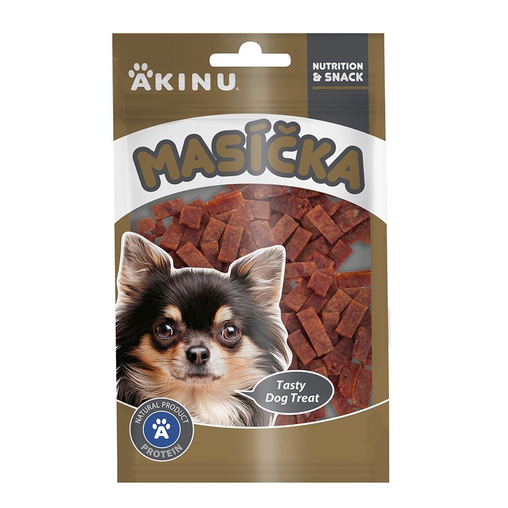 Akinu MASÍČKA Králičí pásky pamlsek pro psy 75 g Obrázek produktu 