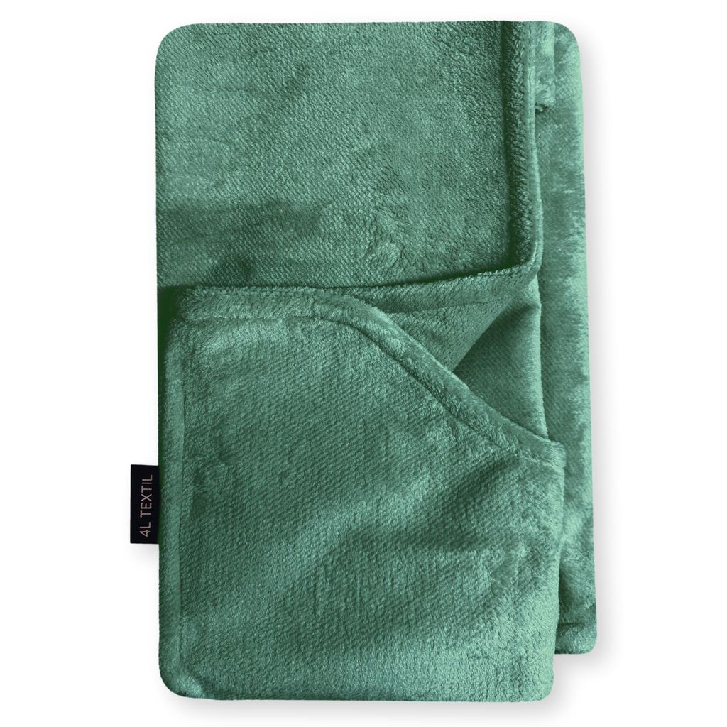 4L Textil Ersatzbezug IRIS Premium-LINE Hundekorb Hundekissen Bezug Hundebett mit Bezug (Ersatzbezug, 60x40 cm, Grün)