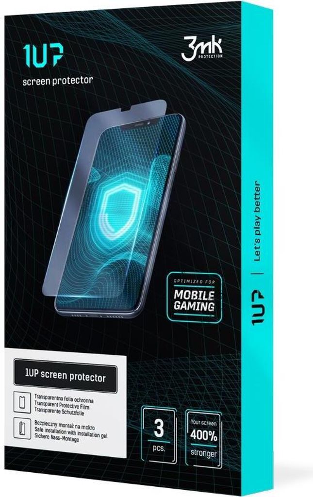 3mk Display Schutzfolie 1UP für Motorola Moto G75 transparent Gaming (3 Stück)