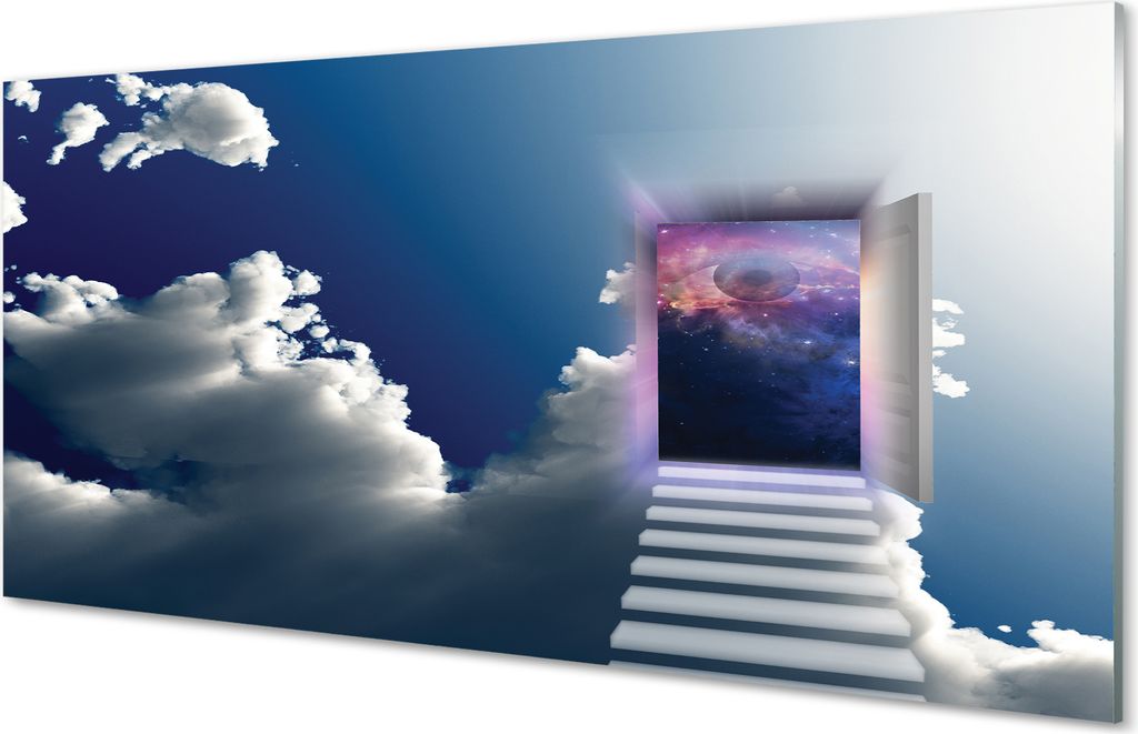 Spritzschutz 100x50 Wandkunst Sky Treppe Auge