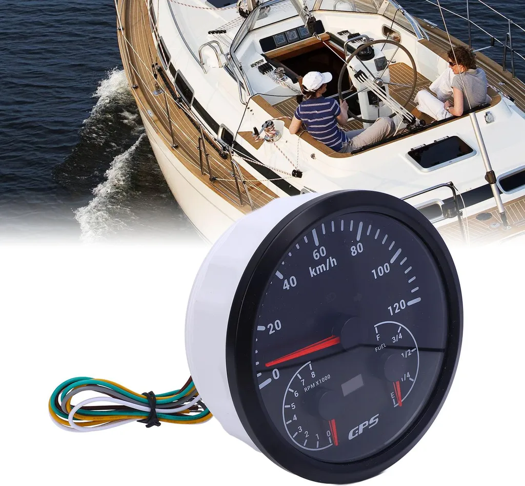 Multimetro GPS 110mm CXA095B: Tachimetro e Contagiri 12V/24V Nero