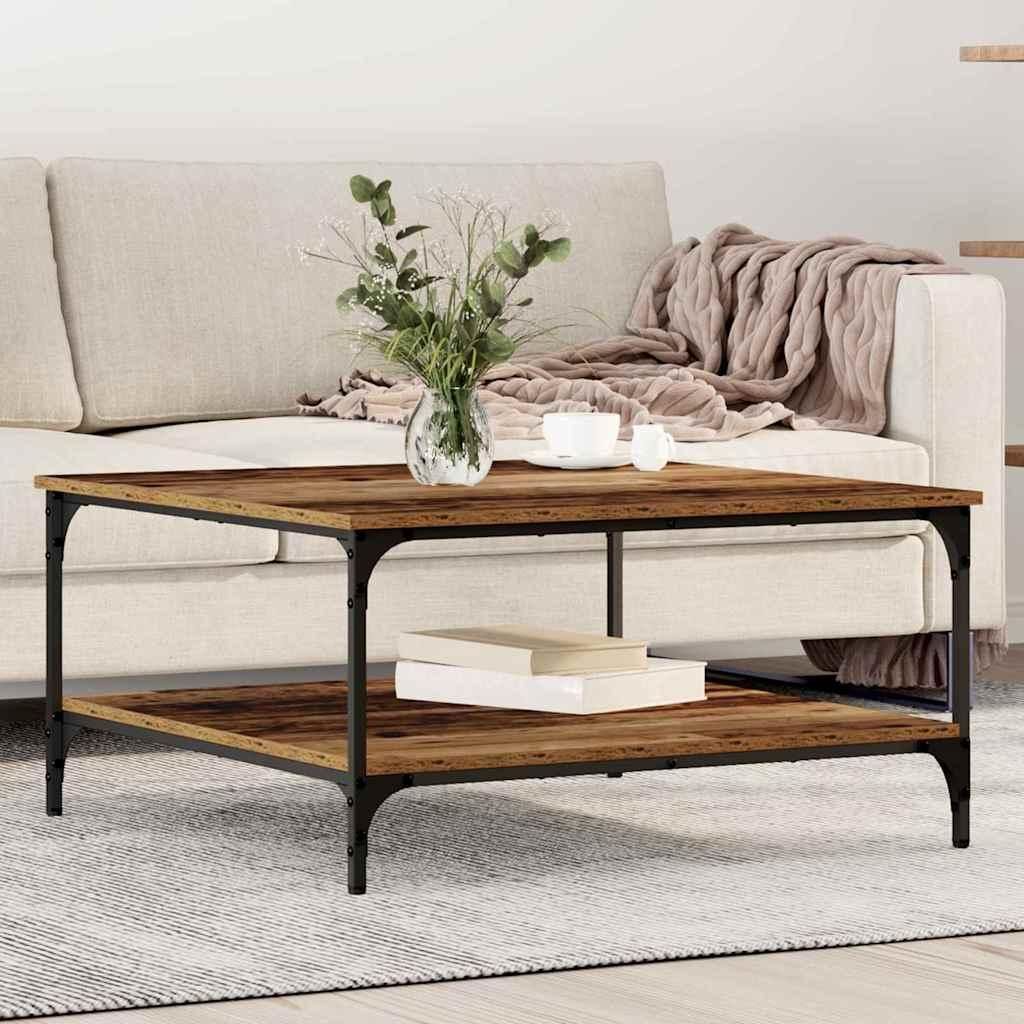 vidaXL Couchtisch Altholz 80 x 80 x 40 cm Holzwerkstoff