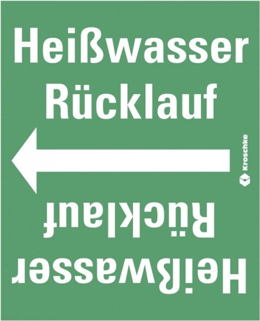 Dreifke Rohrleitungsband Heißwasser Rücklauf, praxisbewährt, ab Ø 50mm, grün...