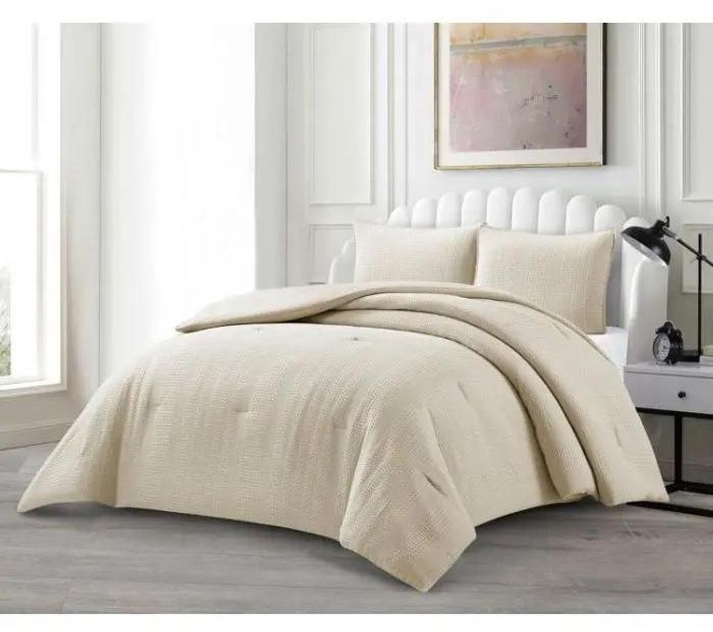 Lavella Couvre-lit 240 x 250 cm beige 3 pièces 60 x 70 cm Image du produit 