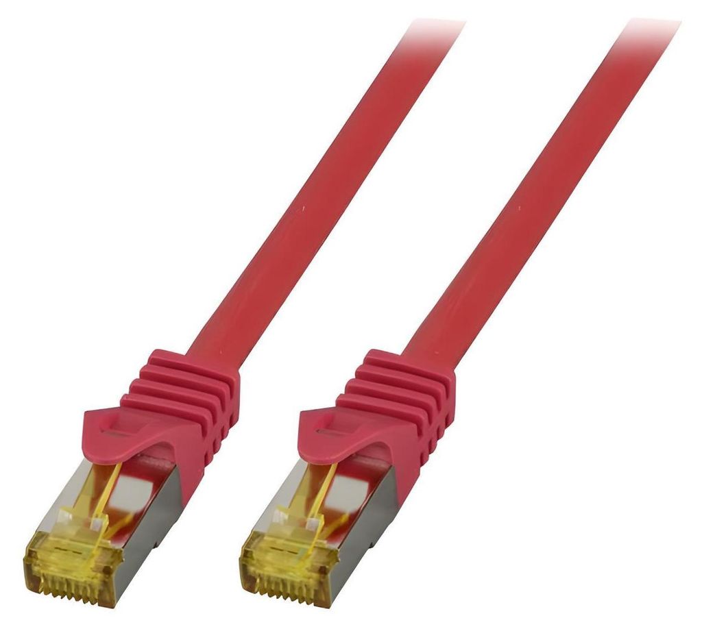 EFB RJ45 Patchkabel S/FTP,Cat.6A,LSZH,Cat.7 Rohk.,1m,rot