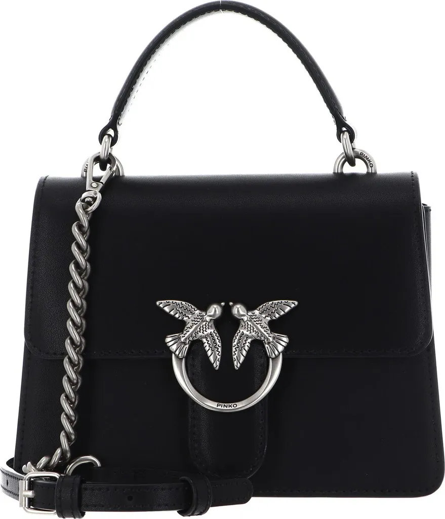 Sac soirée et quotidien PINKO Love One Mini noir à épaule et bandoulière