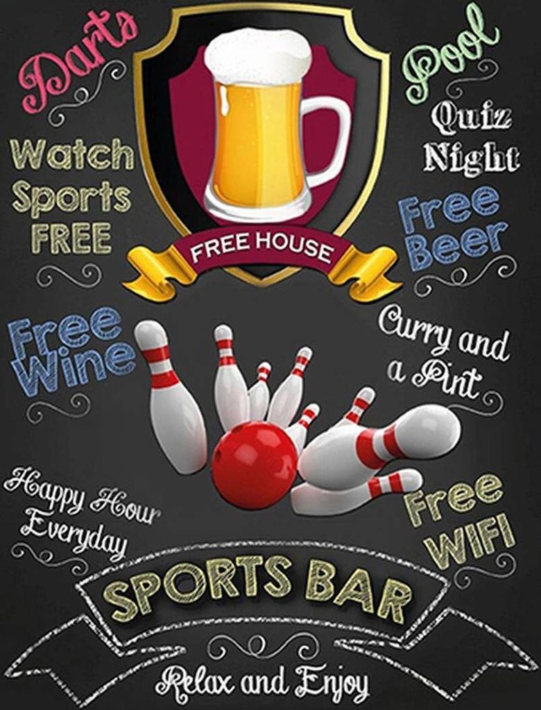 vianmo Holzschild 18x12 cm sports bar Beer relax and enjoy Produktbild 