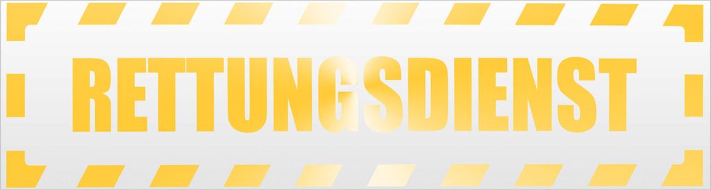 Kiwistar Rettungsdienst gestreift Magnetschild Schild magnetisch - 20cm Gelb - reflektierend - Magnetfolie für Auto PKW Kfz