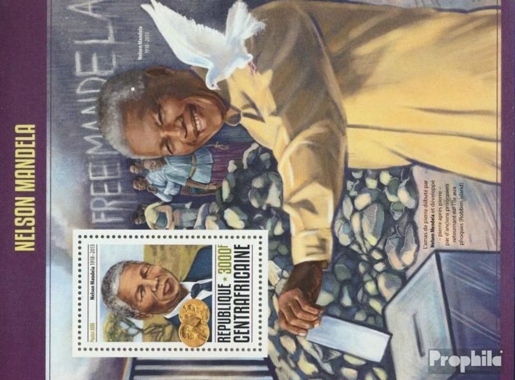 Briefmarken Zentralafrikanische Republik 2016 Mi Block 1509 (kompl. Ausgabe) postfrisch Nelson Mandela