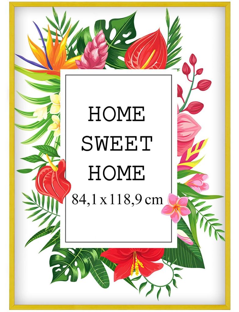 MG Design Gelb Bilderrahmen A0 84,1 x 118,9 cm - Aus echtem Produktbild 