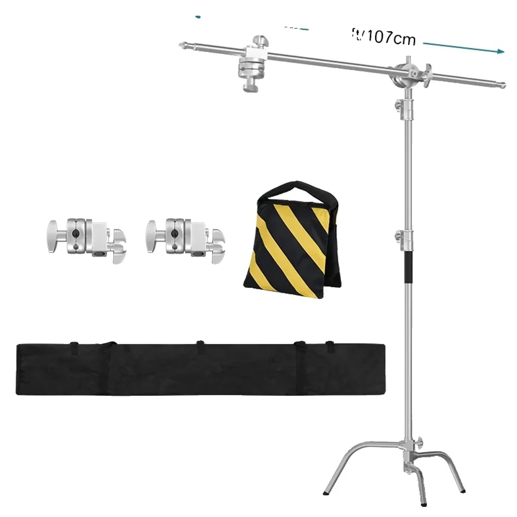 C-Stand de Photographie 8.5ft Support en Acier avec Charge de 20kg