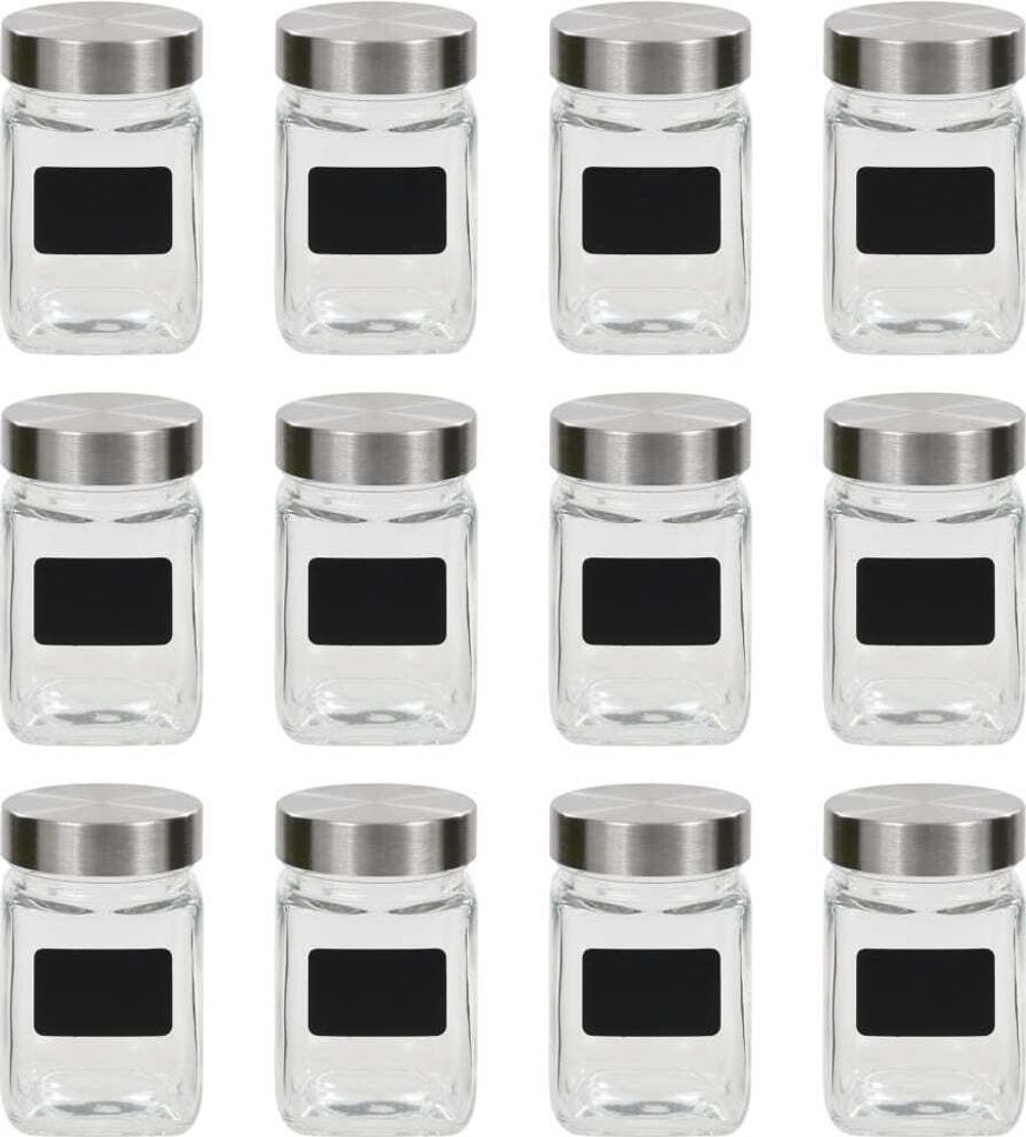 Vorratsgläser mit Aufkleber 12 Stk. 300 ml