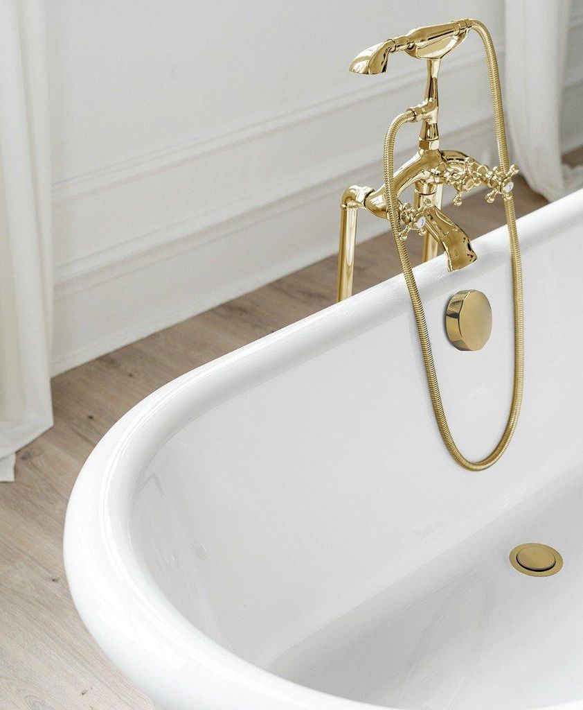 TRCR Badewannenablaufgarnitur Mit Automatischem Stopfen – Für Duschwanne & Badewanne, Weiß SE020406007 Ablaufgarnitur