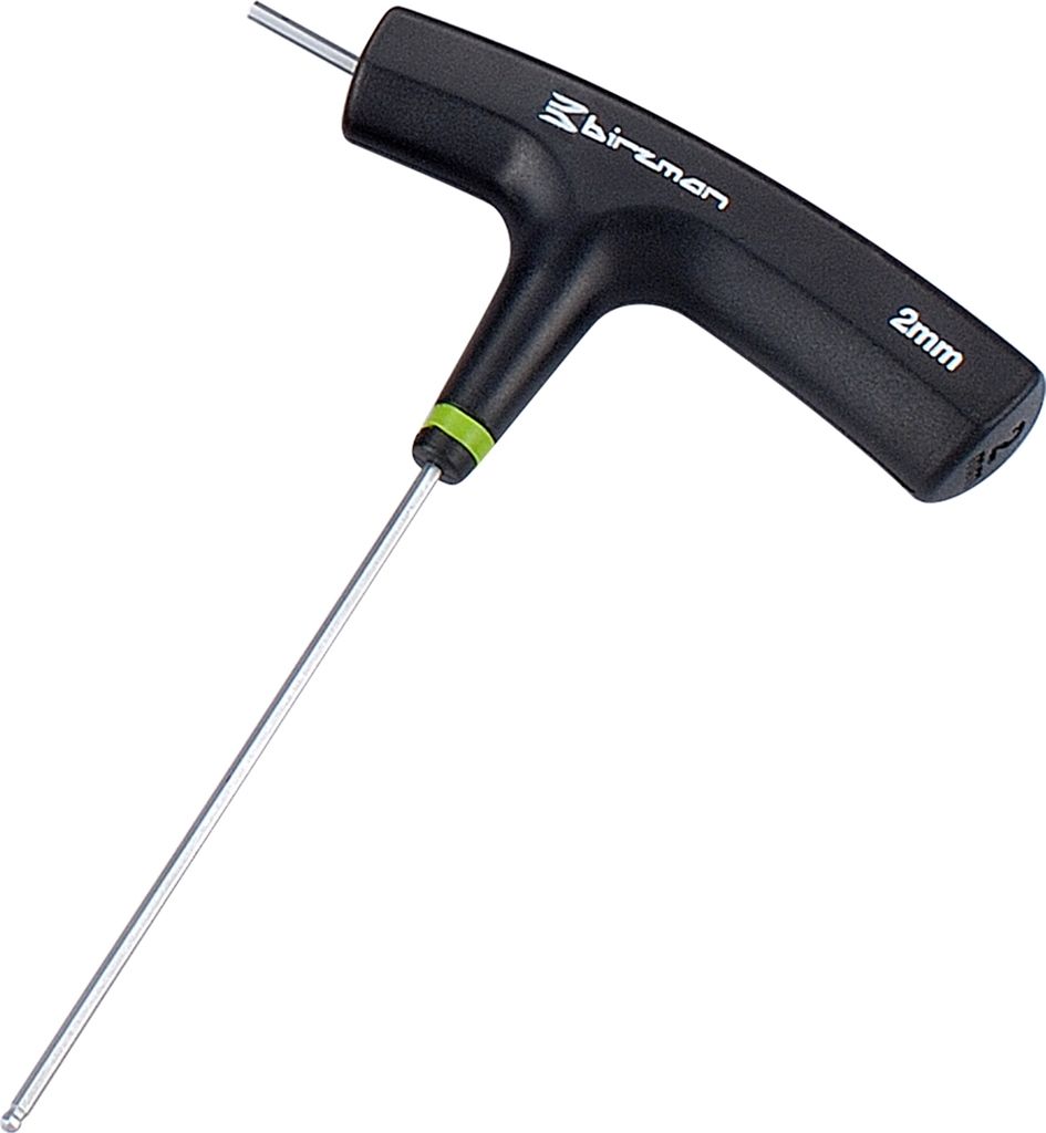 Birzman Two-way T-Handle ball point hex key wrench, 2 mm black