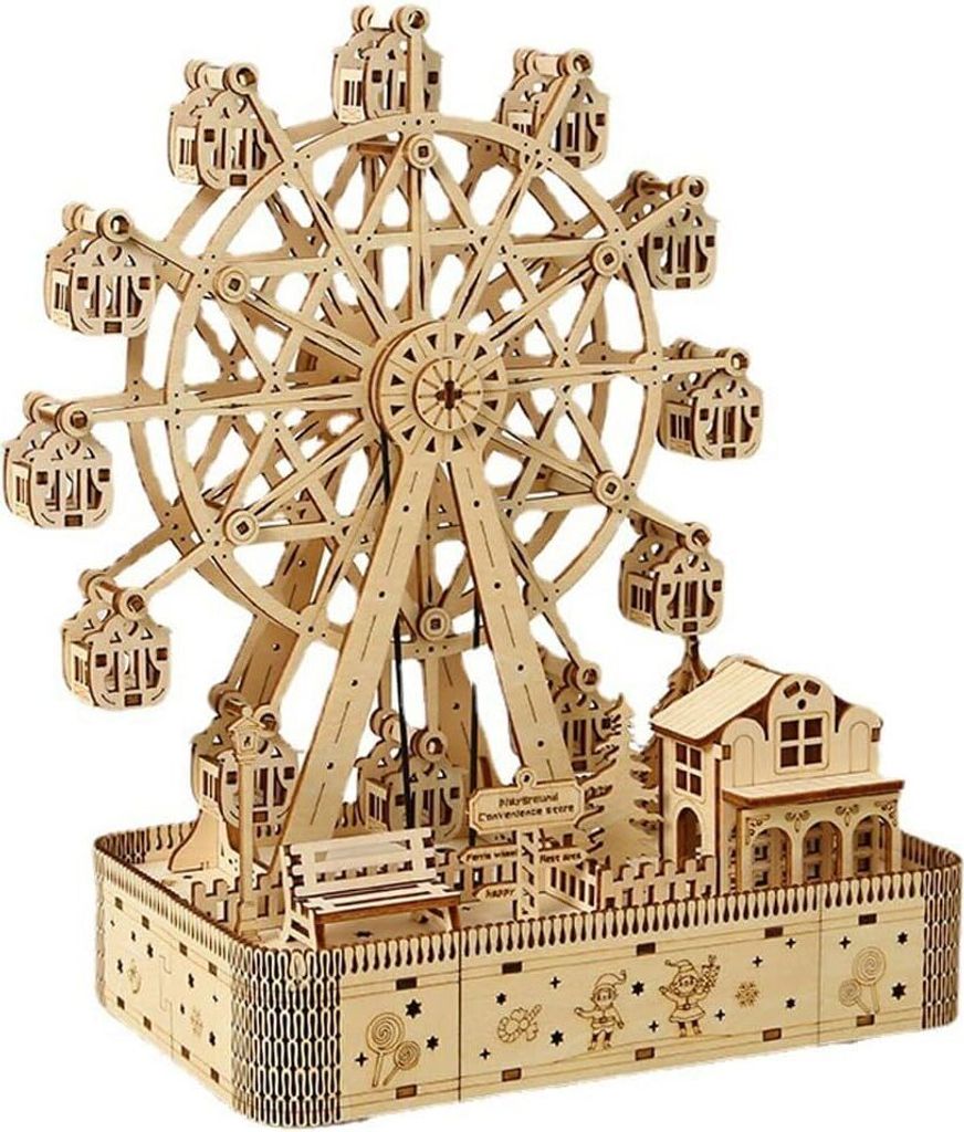 Baby-Spieluhren, 3D-Holzpuzzle Riesenrad DIY Octavo, Produktbild 