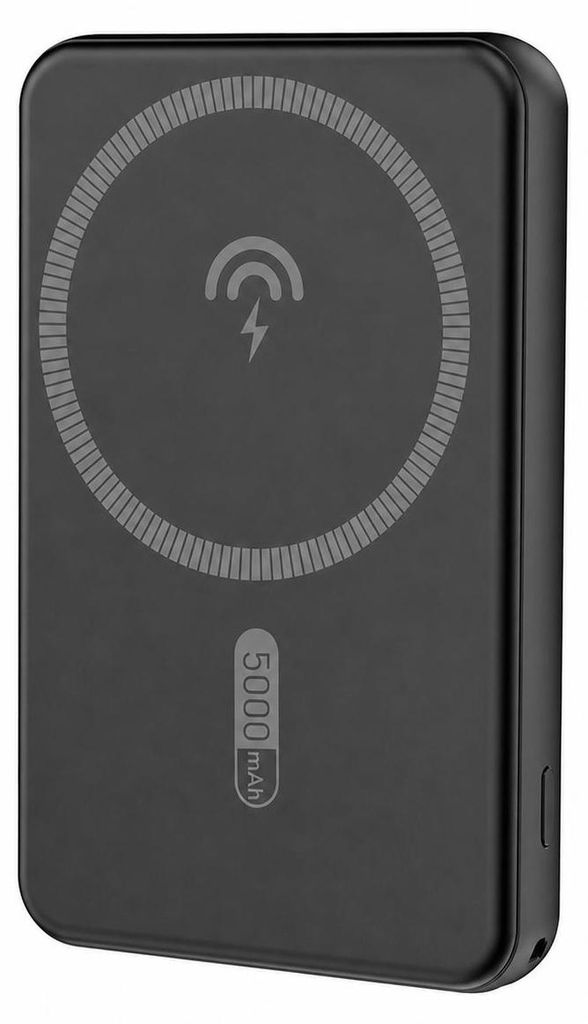 Powerbank MagSafe Magnet 5.000 mAh mit Externer Akku mit USB-C Anschluss kabelloser Ladefunktion – Schwarz