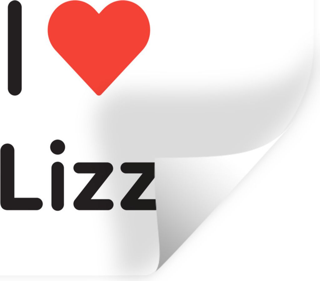 MuchoWow Wandtattoo Wandsticker Wandaufkleber Ich liebe - Lizz - Girl 160x120 cm Selbstklebend und Repositionierbar - Selbstklebend - Fototapeten