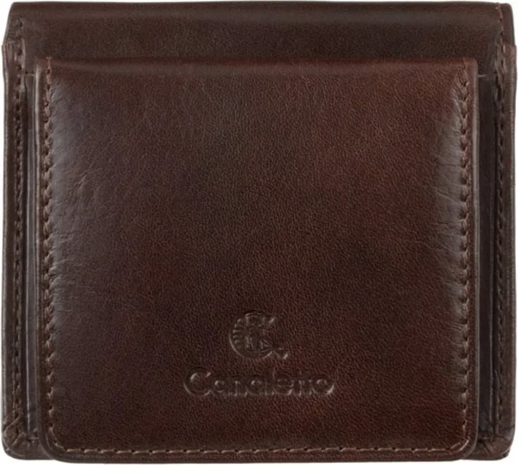 Portefeuille mince anti-déformation gris en cuir véritable pour homme