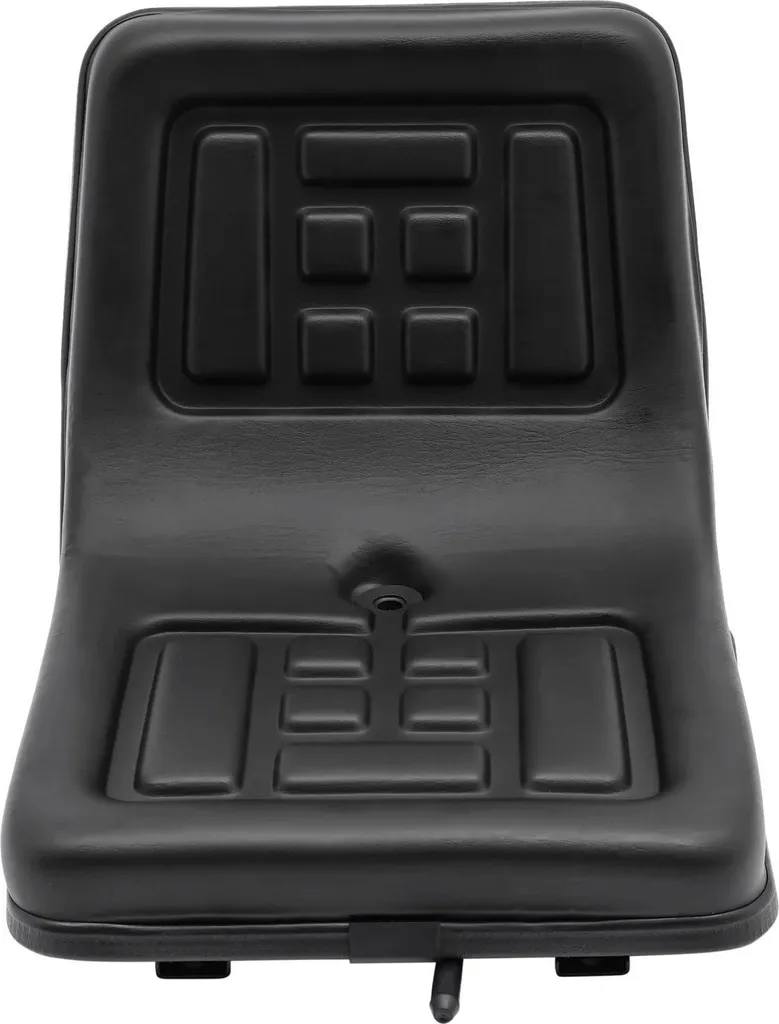 Siège tracteur universel réglable en PVC noir robuste avec cadre en fer