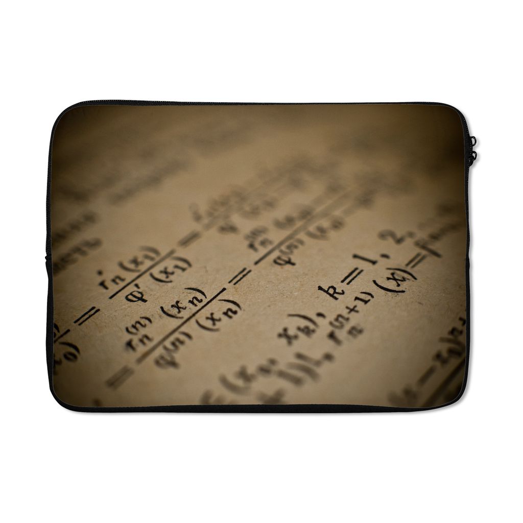 MuchoWow Laptop Hülle 13 Zoll Mathematische Formeln in einem Buch Laptoptasche - Laptophülle - Sleeve - Rundumschutz