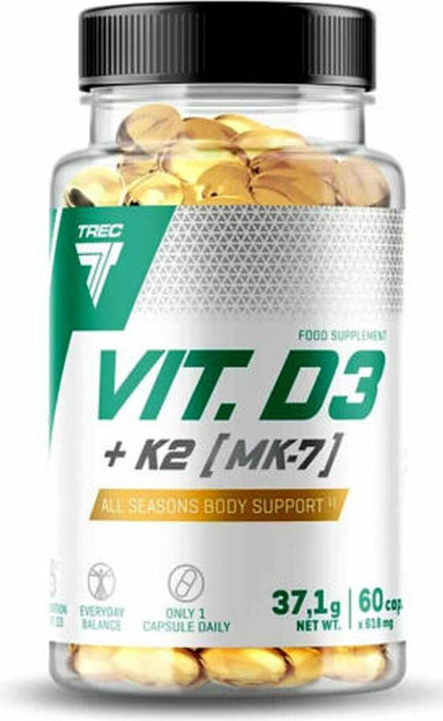 Trec Nutrition Vitamin D3 + K2- 60 Kapseln