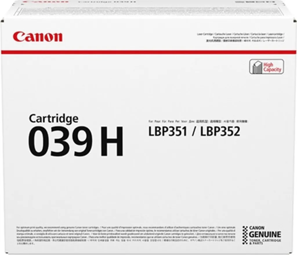 Toner Canon 039H Noir Haute Capacité pour Imprimante LBP351x i-SENSYS