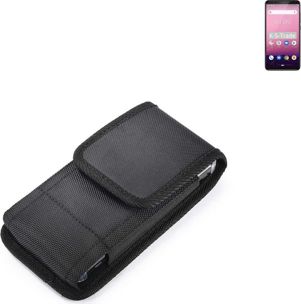 Holster Gürteltasche kompatibel mit Cubot J7 Holster Gürtel Tasche wasserabweisend Handy Hülle Schutz Hülle Outdoor schwarz K-S-Trade