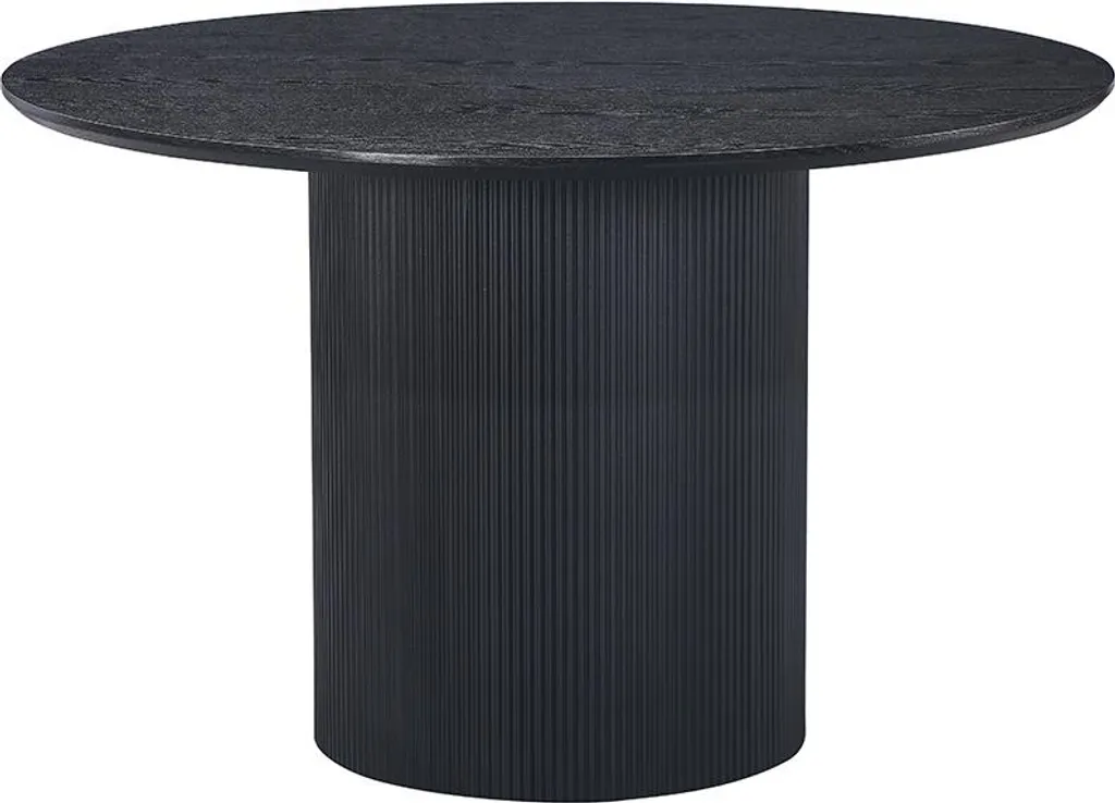Table ronde bois Camillo gain de place chêne foncé sans coins vifs