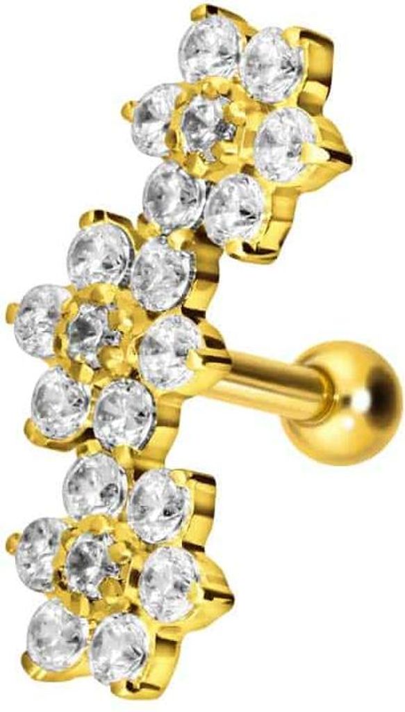 Ohrpiercing Titan Ohrpiercing 3 KRISTALLBLUMEN