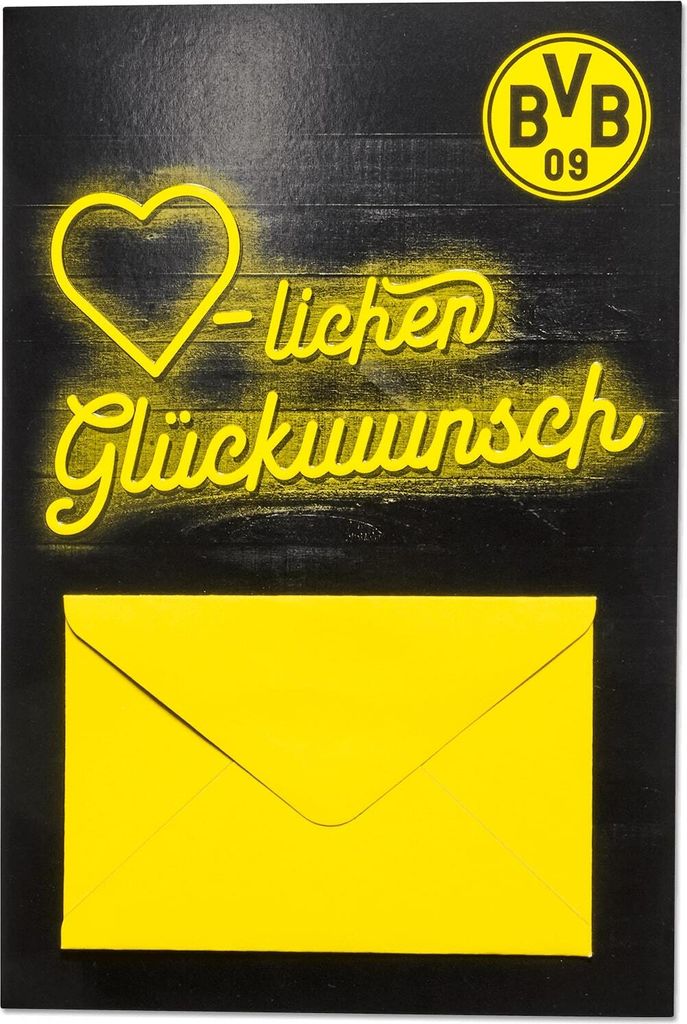 Borussia Dortmund BVB Geldscheinkarte Glückwunsch Produktbild 