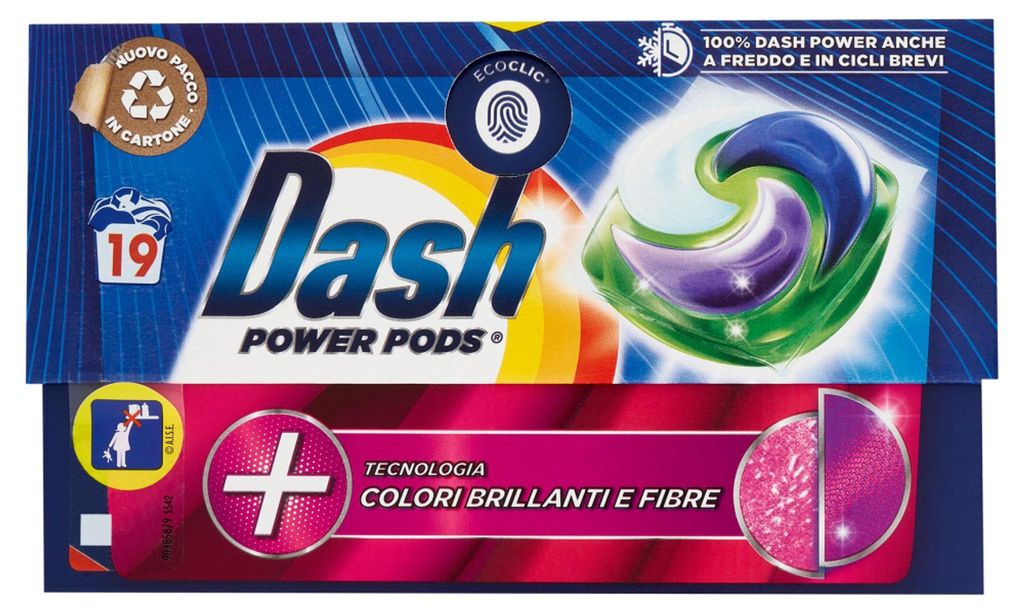 Capsules de lessive Lavatrice Ecodosi Power Colore&Fibre, Image du produit 