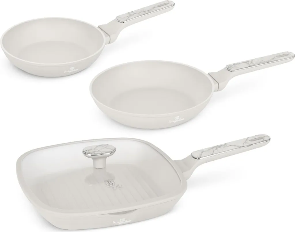 Set 3 Padelle Design Sahara Marble Berlinger Haus - L'Eleganza in Cucina