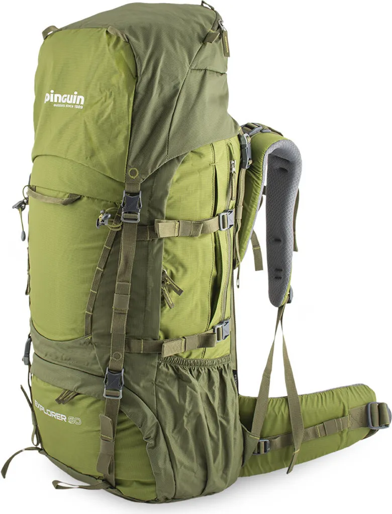 Sac à dos de trekking Pinguin Explorer 50 vert avec dos réglable