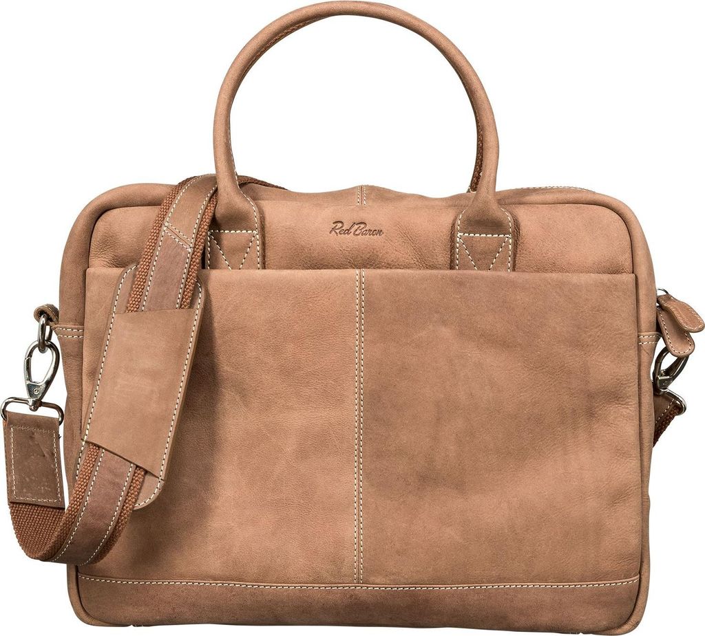 Red Baron Laptoptasche Leder Rindsleder Braun RB-BG-001-05