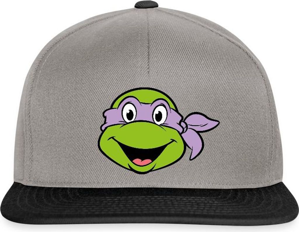Spreadshirt Teenage Mutant Ninja Turtles Donatello Kostüm Karneval Snapback Cap, One size, Graphit/Schwarz