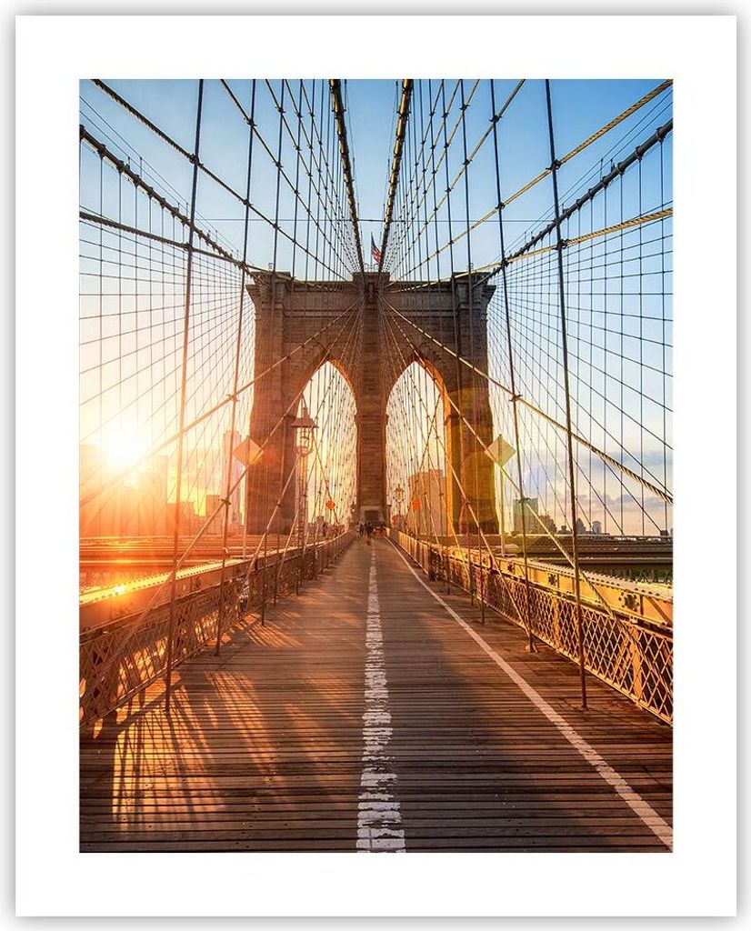 Poster - Poster ohne Rahmen - New York Brücke - 40x50 cm - Produktbild 