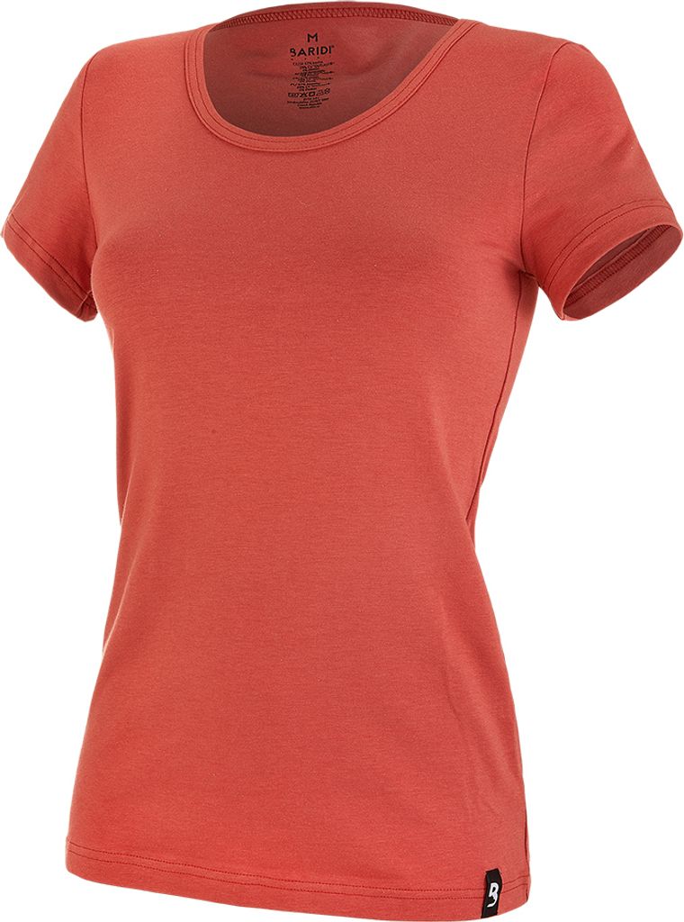 Damen T-Shirt kurzer Ärmel dünn Outlast - Zimt, XL