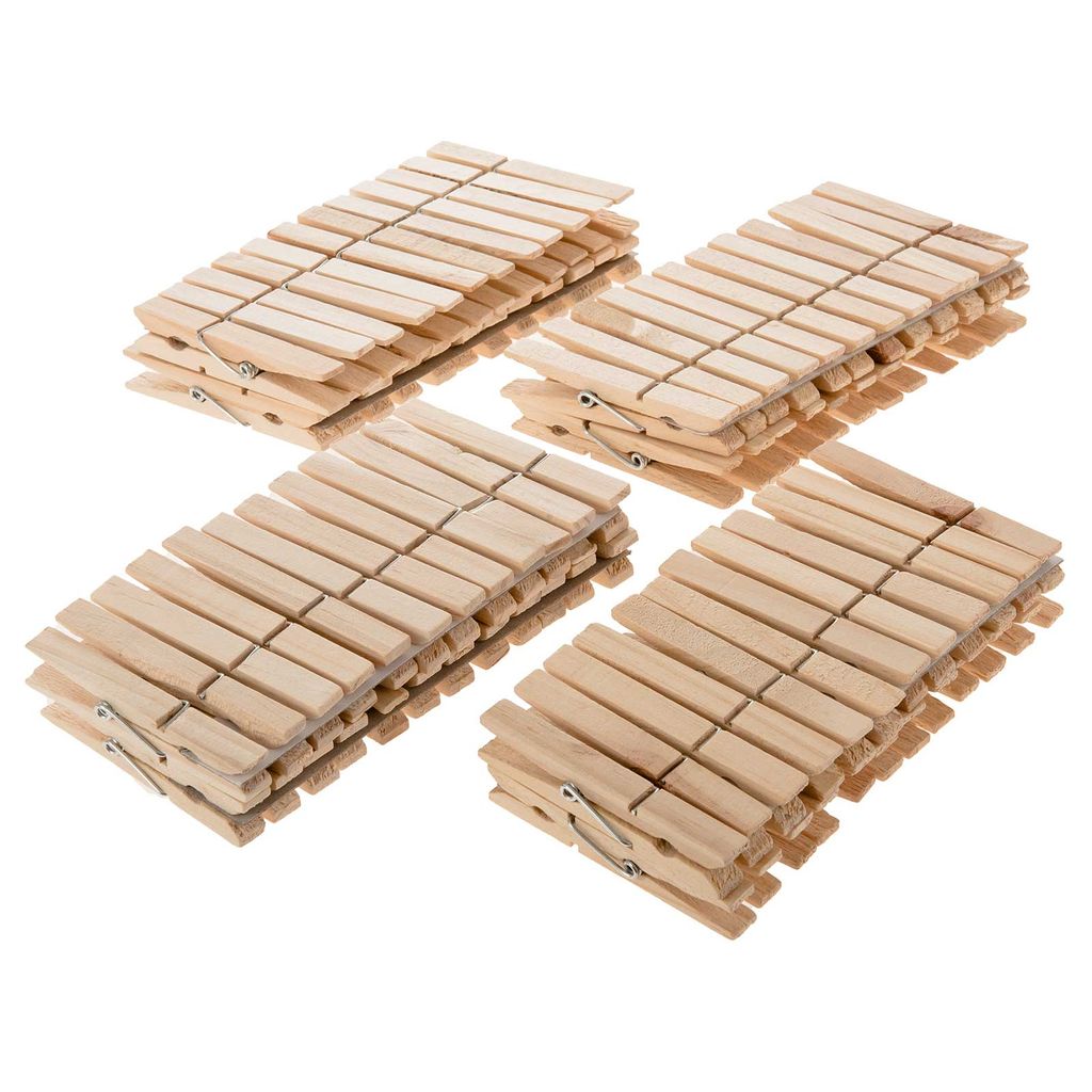 50 Stück Holz Wäscheklammern Holzklammern Klammern Holzwäscheklammern 7 cm 