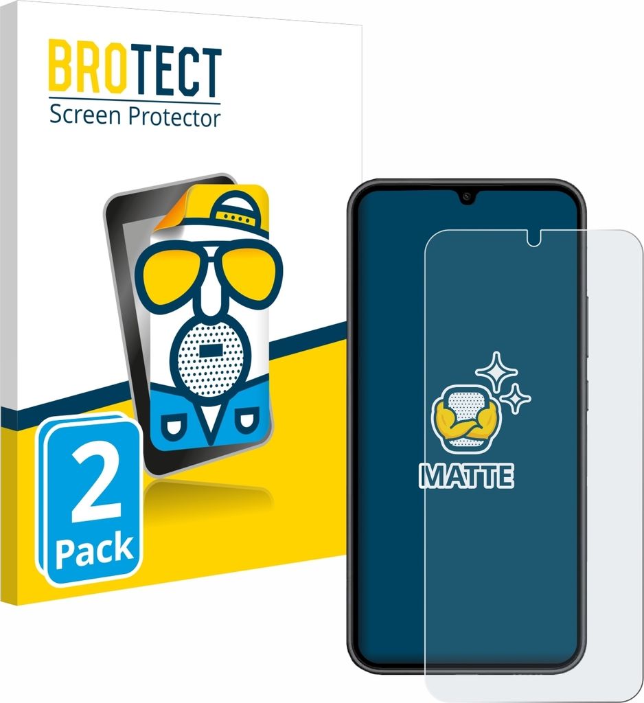 2x BROTECT Schutzfolie für Samsung Galaxy A34 5G Enterprise Edition Displayschutz Displayschutzfolie Folie Matt Entspiegelungsfolie
