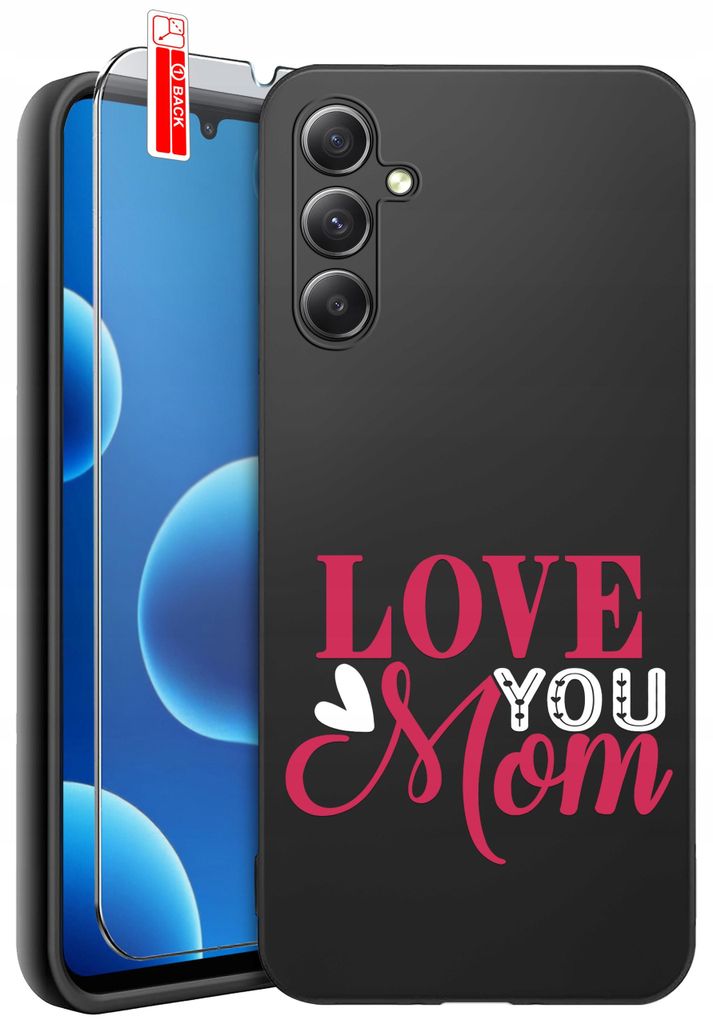 Hüllen für Samsung A34 5G – Motive | Für Mama – Mama Mom – Bunt | Hülle + 9H-Glas