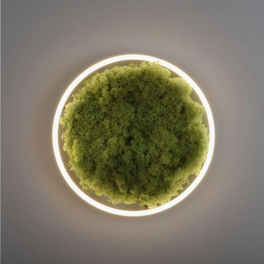 Plafonnier LED Dimmable Vert Mousse 20W : Éclairage Anti-Éblouissement