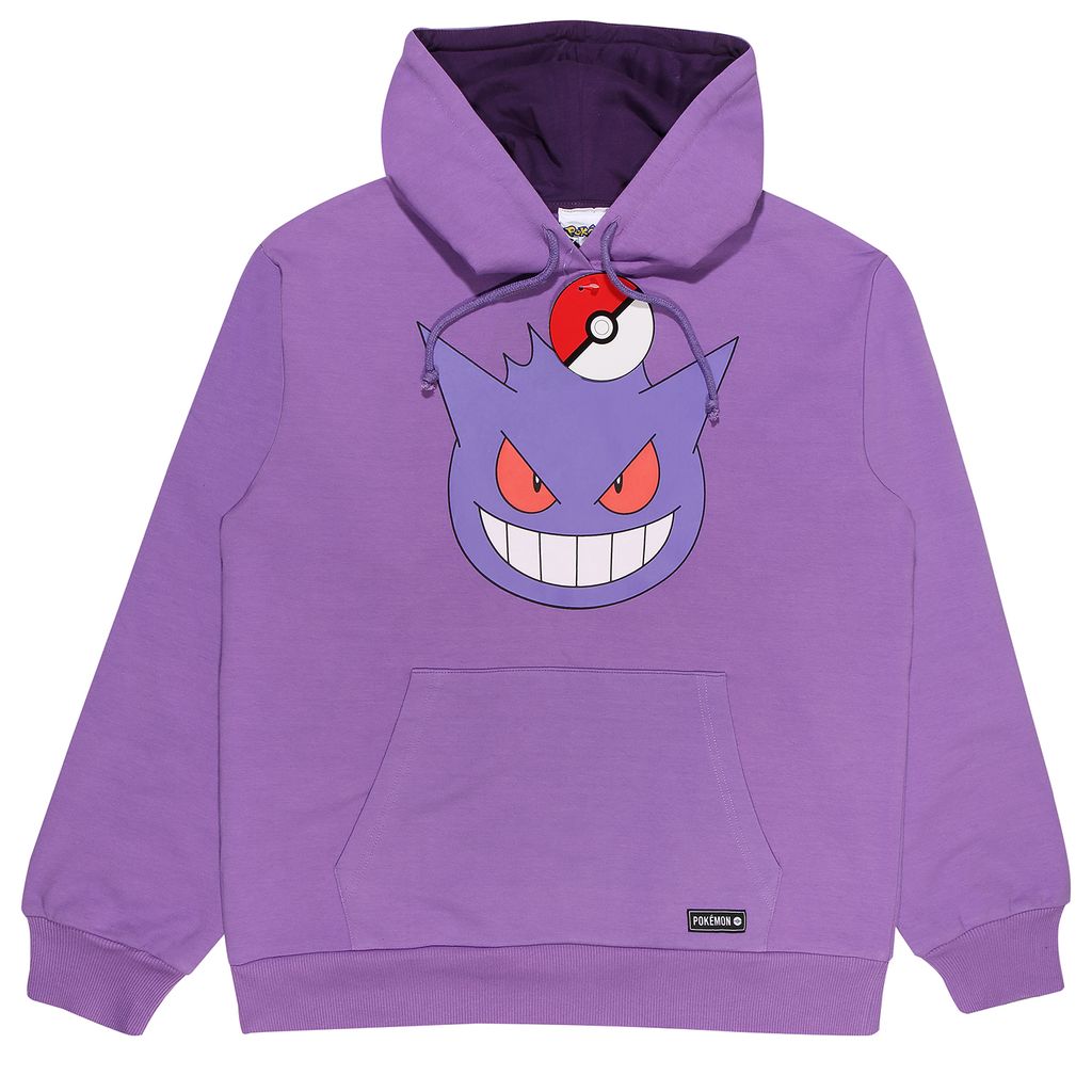 Pokemon Hoodie XXL Lila Uni Gengar Face