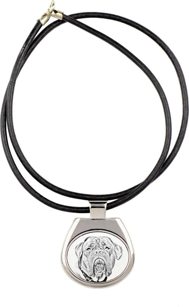 Collana Dogue de Bordeaux Art-Dog: Ciondolo Personalizzato con Foto