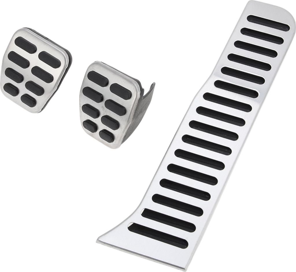 1 Satz manuelle Fußstützenpedalabdeckung Fußstützenpedal-Pads Fußstützen-Dead-Pedal-Pad-Abdeckung für Volkswagen Jetta 2005-2010 Edelstahl S...