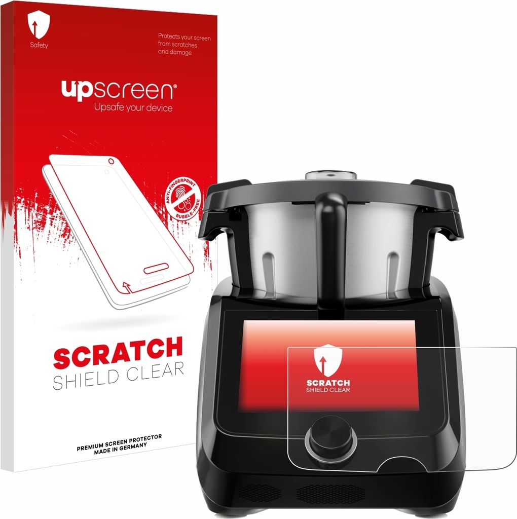 upscreen Schutzfolie für SilverCrest Monsieur Cuisine Smart BLACK EDITION Displayschutz Displayschutzfolie Folie Klar Transparent