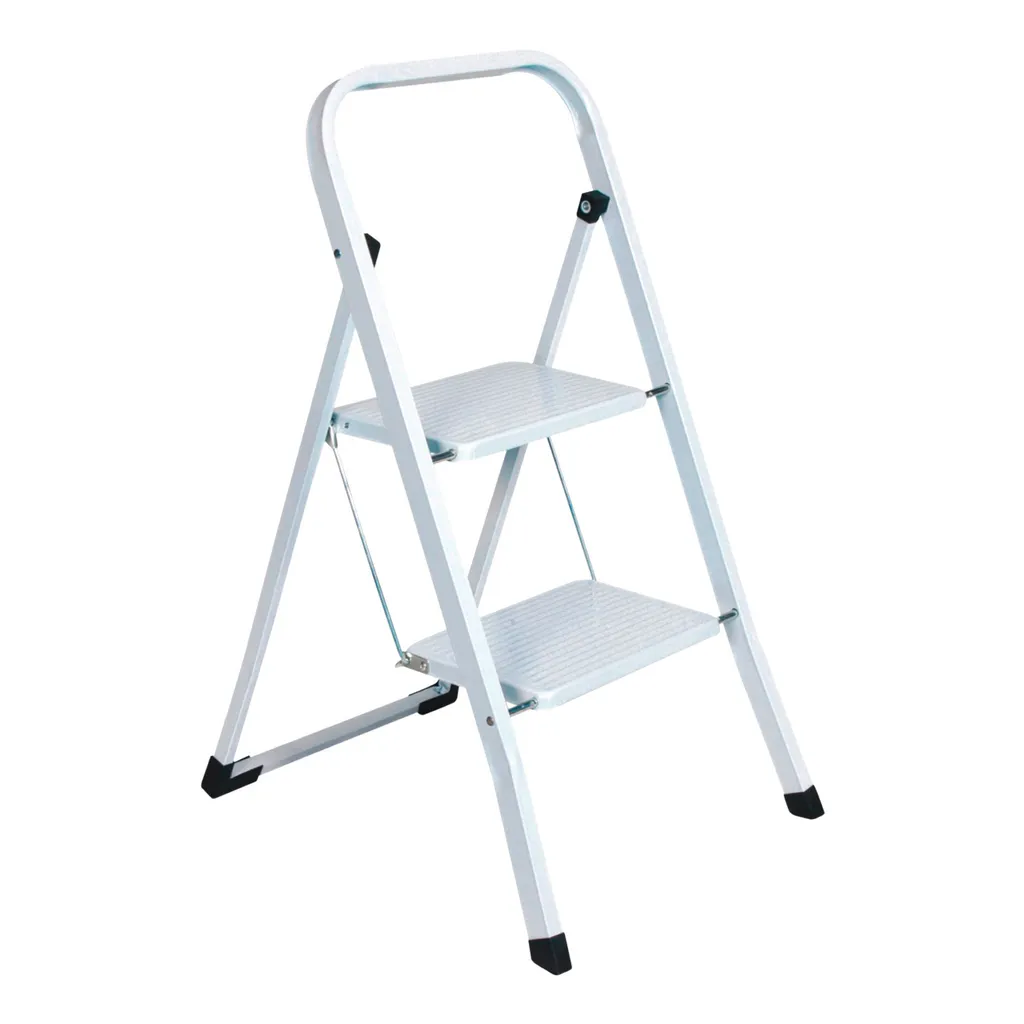 Marchepieds pliants 2 marches blanc : fini les chaises instables - 2
