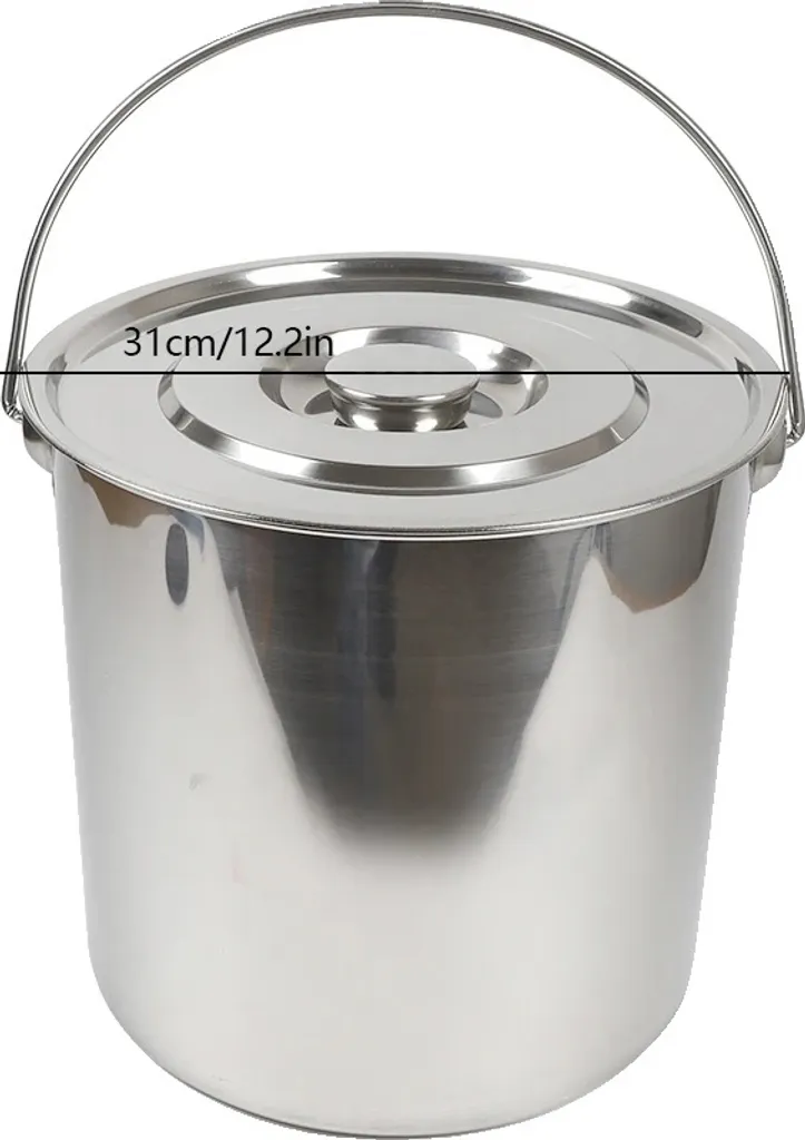 Secchio per Latte 20L Inox AISI 304 - Contenitore Alimentare Professionale